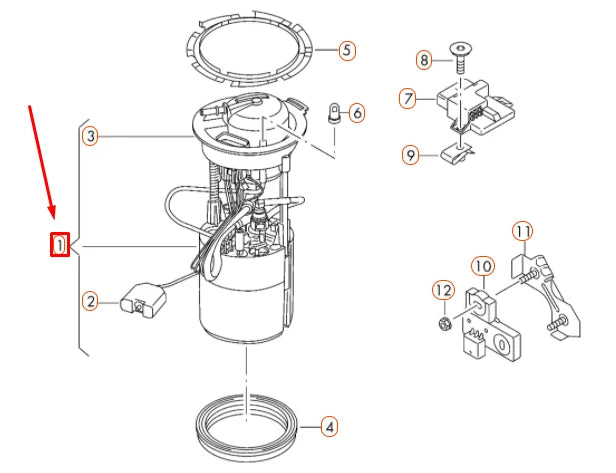 NEW AUDI Q5 8R FUEL PUMP MODULE ASSEMBLY 8R0919051E ORIGINAL