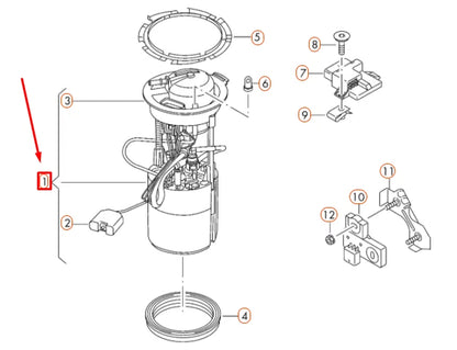 NEW AUDI Q5 8R FUEL PUMP MODULE ASSEMBLY 8R0919051E ORIGINAL