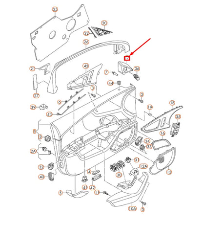 NEW AUDI A6 C7 FRONT LEFT DOOR CORNER INNER COVER LHD 4G0857505A4PK ORIGINAL