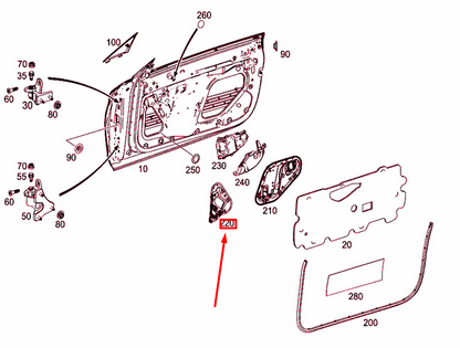 NEW MERCEDES-BENZ C COUPE C205 FRONT RIGHT DOOR SEAL A2057208606 ORIGINAL