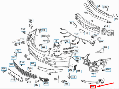 NEW MB SL R230 AMG FRONT BUMPER LEFT REINFORCEMENT A2308850916 ORIGINAL