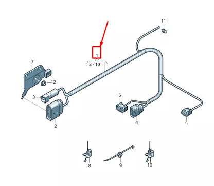 NEW VW TOUAREG CR REAR AXLE ADAPTER CABLE LOOM 4M0971165S