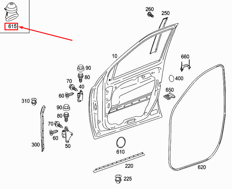 new mercedes-benz r w251 rear door bellow a1697230094 original