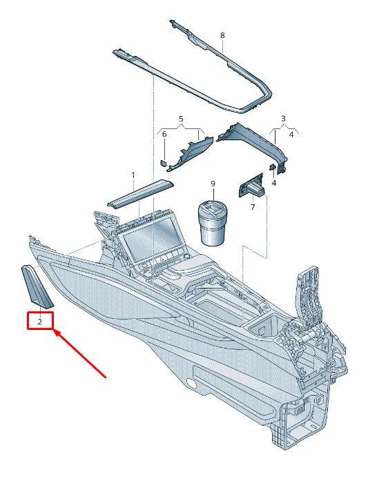 NEW AUDI E-TRON GEN LEFT DISPLAY AND CONTROL UNIT TRIM LHD 4KL8633375FQ
