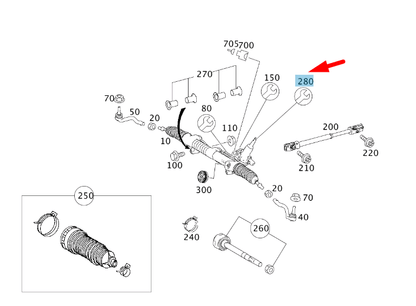 NEW MERCEDES-BENZ ML W164 STEERING GEAR PROTECTIVE CAP LHD A1644620057 ORIGINAL
