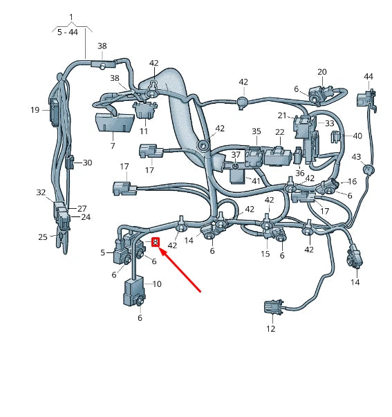 NEW VW TOUAREG 7P FRONT SEAT FRAME FLAT CONTACT HOUSING 1J0972734 ORIGINAL