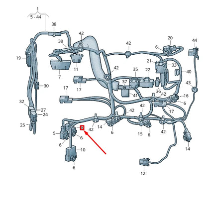 NEW VW TOUAREG 7P FRONT SEAT FRAME FLAT CONTACT HOUSING 1J0972734 ORIGINAL