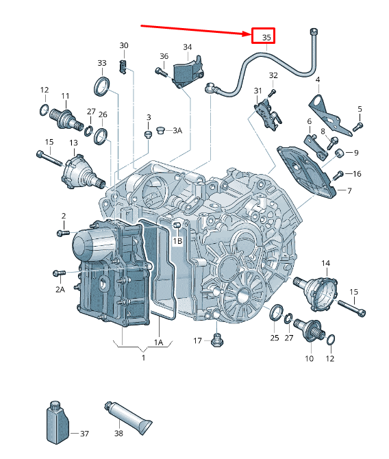 new audi a1 8x gearbox breather line 0cw301472 original