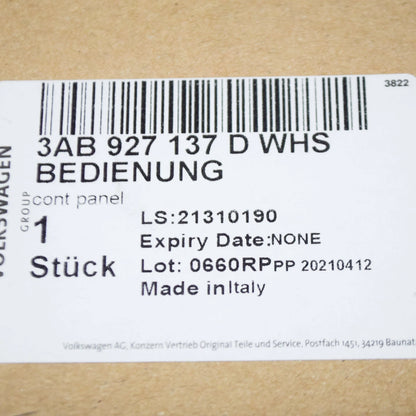 NEW VW CC OPERATING UNIT SWITCH PANEL WITH PUSHBUTTONS LHD 3AB927137DWHS