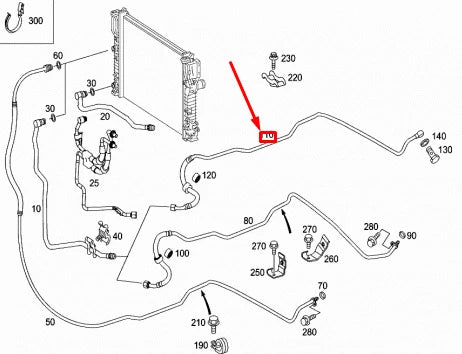 NEW MERCEDES-BENZ E W211 LEFT OIL LINE A2112700296