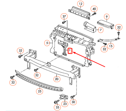NEW VOLKSWAGEN TIGUAN 5N MK1 RADIATOR LOCK CARRIER SUPPORT 5N0805567B ORIGINAL