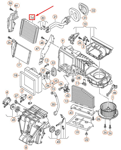 NEW VOLKSWAGEN GOLF 5K MK6 INTERIOR HEAT EXCHANGER LHD 3C0819031A ORIGINAL