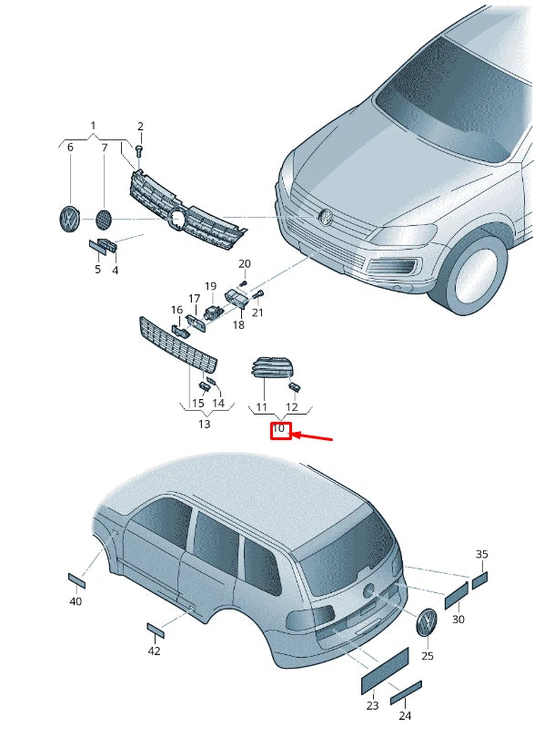 NEW VW TOUAREG 7P FRONT LEFT VENT GRILLE 7P6854661 9B9 7P68546619B9 ORIGINAL