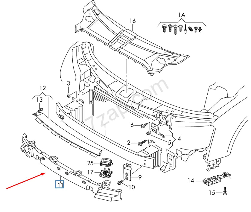 NEW AUDI A8 D4 FRONT BUMPER FOAM FILLER 4H0807694D ORIGINAL