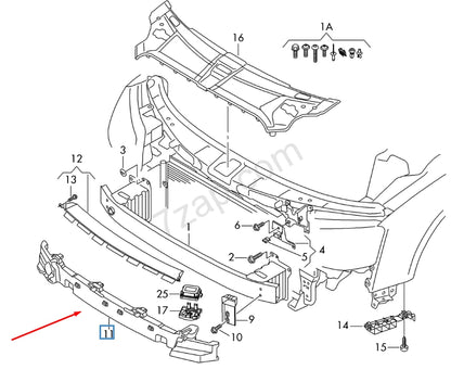 NEW AUDI A8 D4 FRONT BUMPER FOAM FILLER 4H0807694D ORIGINAL
