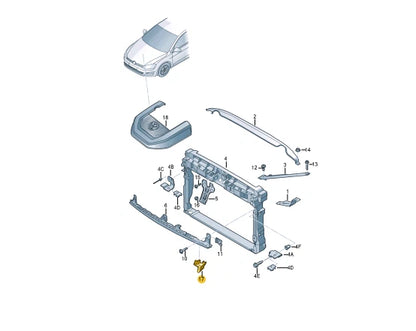 NEW VOLKSWAGEN E-GOLF MK7 RIGHT UPPER NOISE INSULATION PLATE 5GE121746 ORIGINAL