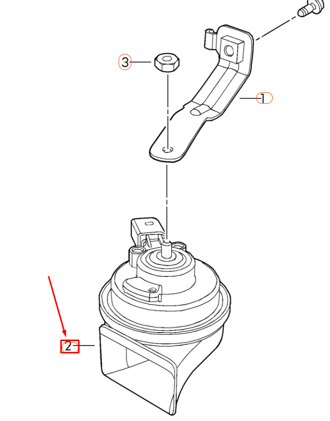 NEW VOLKSWAGEN BEETLE A5 HIGH TONE SIGNAL HORN 5C0951223A ORIGINAL