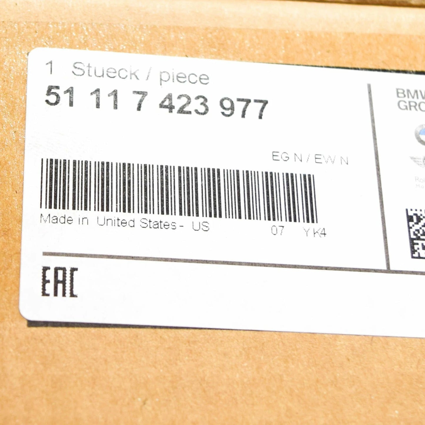 NEW BMW X7 G07 FRONT BUMPER RADIATOR GRILLE CENTER 51117423977 ORIGINAL