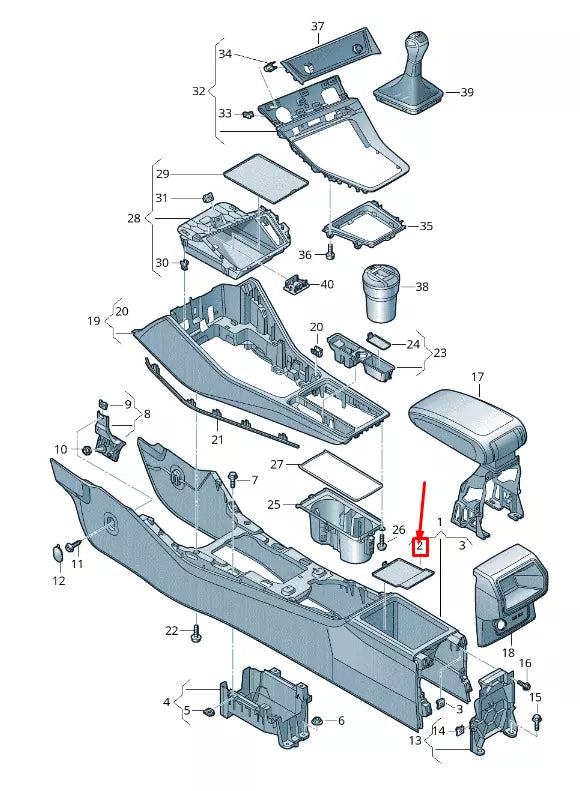 NEW AUDI Q3 F3 STOWAGE COMPARTMENT INSERT 83A863416 ORIGINAL