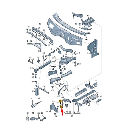 NEW AUDI Q7 4M RIGHT WHEEL HOUSING SUPPORT 4M0803692 ORIGINAL