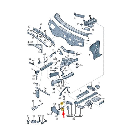 NEW AUDI Q7 4M RIGHT WHEEL HOUSING SUPPORT 4M0803692 ORIGINAL