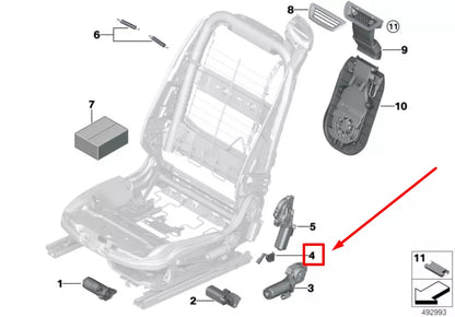 NEW BMW 4 CABRIO F33 FRONT RIGHT SEAT MICRO SWITCH 7025194 52107025194 ORIGINAL