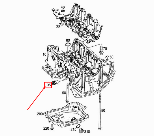 new mercedes-benz a w177 engine oil pressure relief valve a2821800133 original
