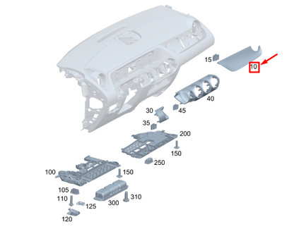 new mercedes-benz gla h247 instrument panel right trim lhd a2476805501 original