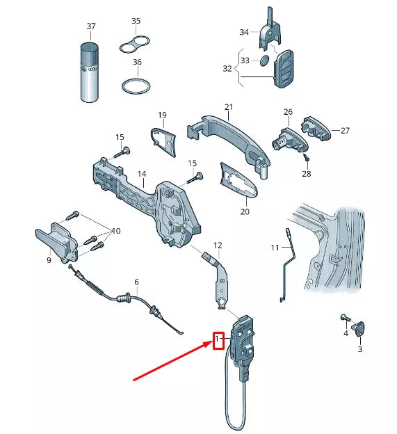 NEW VW CRAFTER 30-35 MINIBUS 2E FRONT LEFT DOOR LOCK LHD 2E1837015E ORIGINAL