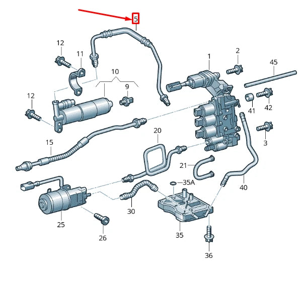 NEW VOLKSWAGEN CRAFTER 2F MK1 HYDRAULIC LINE 0B8325591E