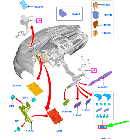 new ford transit mk4 electrical parts fuse kit 5318603 ktbk2t-14b475-aa original