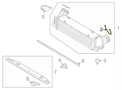 NEW BMW 1 E88 CABRIO INTERCOOLER CLIP 17517798485 7798485 ORIGINAL