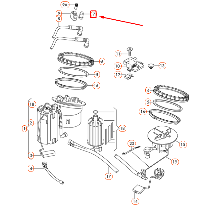 new audi a4 b8 fuel pump quick acting coupling 8e0201263g original