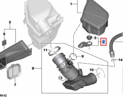 NEW BMW 5 G30 RESONATOR HOLDER 13718623292 ORIGINAL