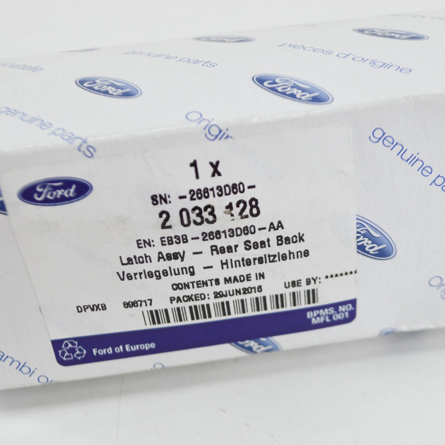new ford ranger t6 mk3 rear seat back latch 2033128 eb3b-26613d60-aa original
