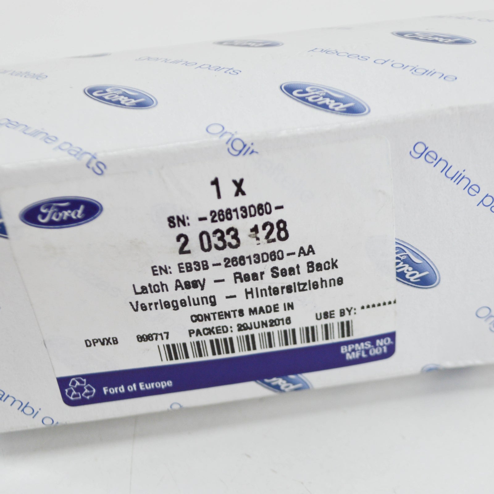 new ford ranger t6 mk3 rear seat back latch 2033128 eb3b-26613d60-aa original