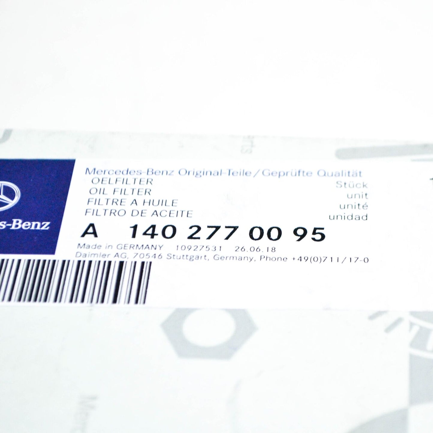 NEW MERCEDES-BENZ SPRINTER 906 GEARBOX OIL FILTER A1402770095 2006 ORIGINAL