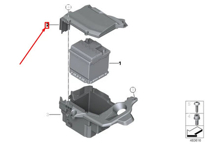 NEW BMW 3 F30 BATTERY COVER 61219350711 9350711 ORIGINAL