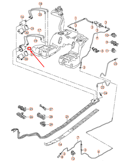 NEW VOLKSWAGEN PHAETON GP4 FUEL FILTER 3D0201511A ORIGINAL