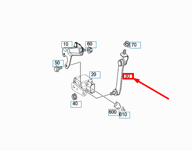 NEW MB E W211 FRONT HEADLAMP RANGE CONTROL SENSOR ROD A2113203489 ORIGINAL
