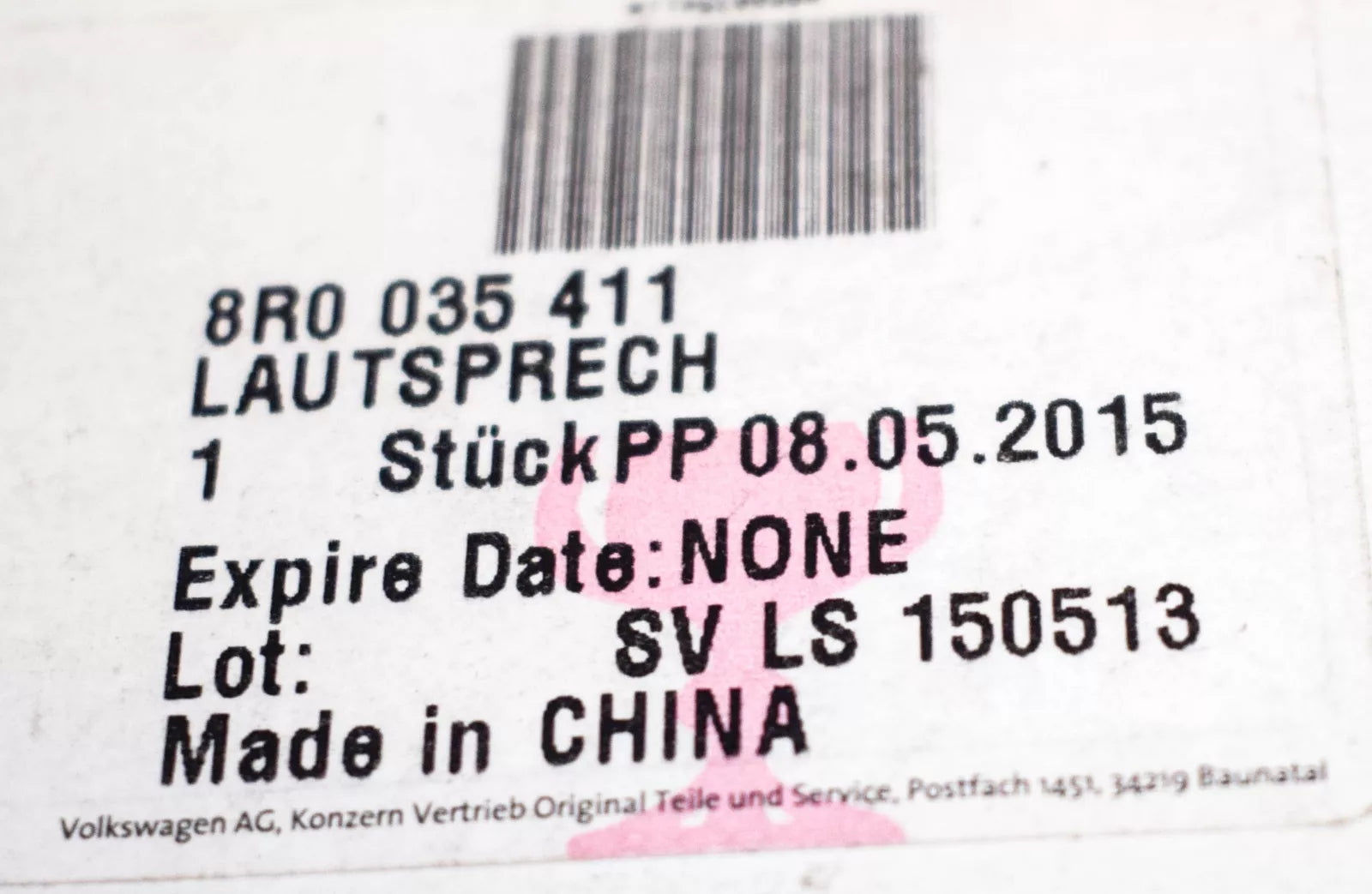 NEW AUDI Q5 8R REAR LEFT DOOR SPEAKER 8R0035411 ORIGINAL