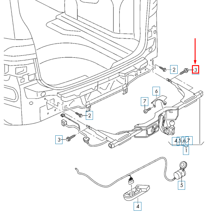 new volkswagen tiguan ad1 mk2 tow hitch hexagon head bolt n91178401 original