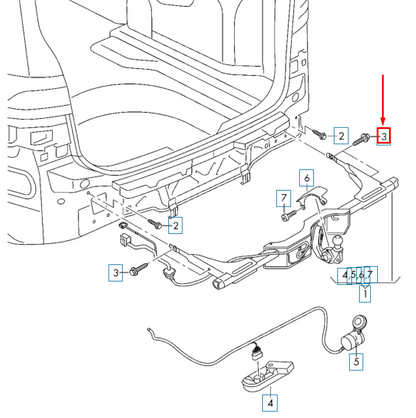 new volkswagen tiguan ad1 mk2 tow hitch hexagon head bolt n91178401 original