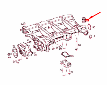 NEW MERCEDES-BENZ SLK R171 OIL PIPE A2711870201 ORIGINAL