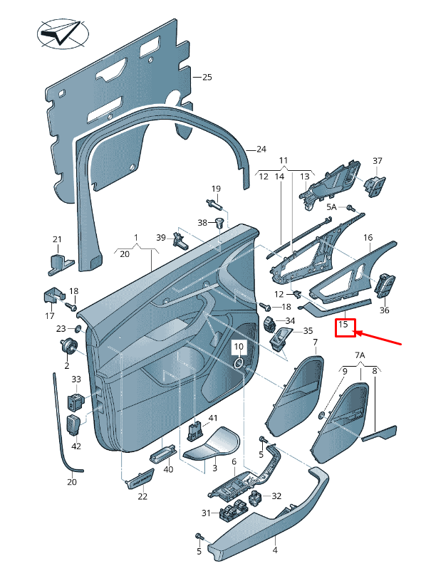 new audi q7 4m front left door trim insert 4m0867409kgm5 4m0867409k gm5 original