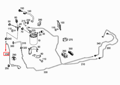 new mercedes-benz gla x156 from filter to engine fuel hose a2464760026 original