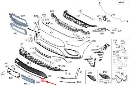 new mercedes-benz cla c118 front lower center bumper trim a1778850006 original