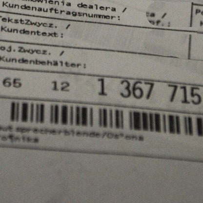 NEW BMW 6 E24 STEREO SYSTEM LOUDSPEAKER COVER 65121367715 1367715 ORIGINAL