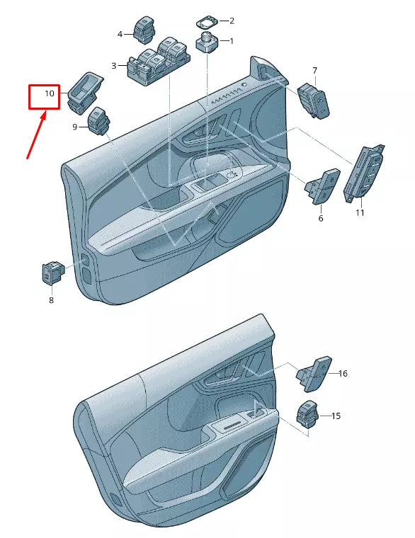 NEW AUDI A7 SPORTBACK 4G DOOR WINDOW SWITCH TRIM RHD 4G89598304PK