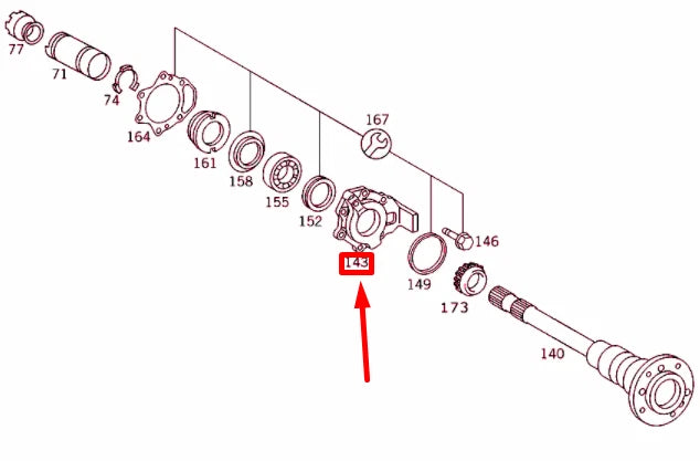 NEW MB G W463 REAR DRIVE SHAFT RIGHT BEARING COVER A4633570219 ORIGINAL